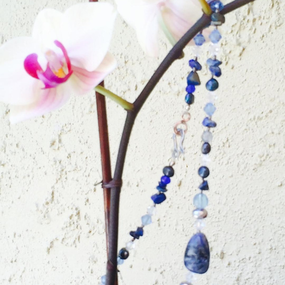 Lapis & Swarovski Necklace - Picture 2 of 6
